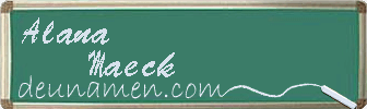 Alana Maeck Visitenkarte